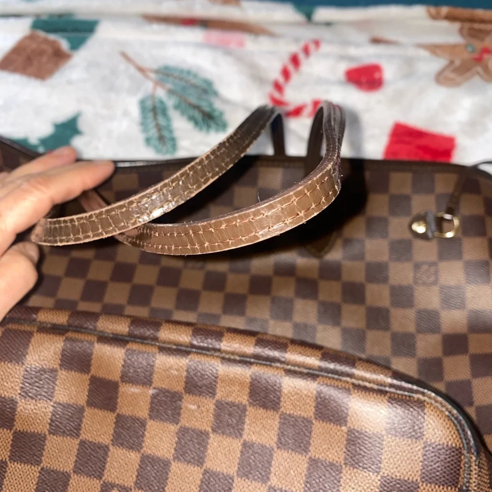 Louis Vuitton Brown Checkered Tote and clutch purse - Picture 7 of 14